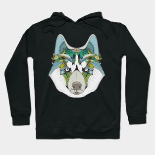 Abstract husky Hoodie